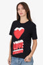 Moschino Boutique Black/Red Heart 'Love Moschino' T-Shirt Estimated Size S