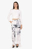 Off-White White/Grey Printed Pants Size 40
