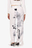 Off-White White/Grey Printed Pants Size 40