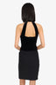 Tom Ford Black Velvet Mock Neck Sleeveless Knee Length Dress Size 40