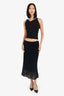 Vince Black Knit Midi Skirt Size S