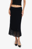 Vince Black Knit Midi Skirt Size S