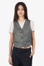 Jason Wu Brown/Gold Metallic Check Waist Coat Size XS