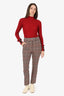 Veronica Beard Brown Check Pants Size 6
