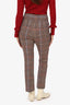 Veronica Beard Brown Check Pants Size 6
