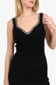 Maje Black Knit Ribbed Dress Size 34