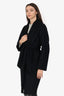 Max Mara Black Cashmere Long Belted Coat Size 12
