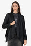 Donna Karen Black Waterfall Front Jacket Estimated Size M