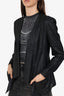 Donna Karen Black Waterfall Front Jacket Estimated Size M