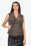 Rick Owens Taupe Leather Vest Size 12
