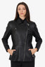 Mackage Black Leather Peplum Biker Jacket Size L