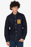 Raf Simons Navy Denim Logo Patch Shirt Size L Mens