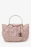 Pre-Loved Chanel™  2005-06 Pink Tweed CC Boucle Knitting Bag