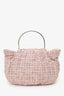 Pre-Loved Chanel™  2005-06 Pink Tweed CC Boucle Knitting Bag