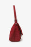 Fendi Red Canvas FF Zucca Mama Baguette Shoulder Bag