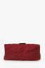 Fendi Red Canvas FF Zucca Mama Baguette Shoulder Bag