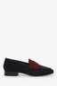 Pre-Loved Chanel™ Black/Burgundy Fabric CC Loafers Size 36