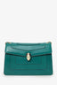 Bvlgari Green Leather Medium Serpenti Forever Shoulder Bag
