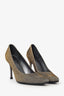 Stuart Weitzman Silver Metallic Pointed Heels Size 6.5