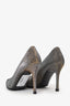 Stuart Weitzman Silver Metallic Pointed Heels Size 6.5