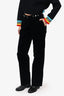 Dolce & Gabbana Black Corduroy Button Detail Pants Size 38