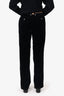 Dolce & Gabbana Black Corduroy Button Detail Pants Size 38