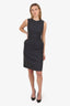Bottega Veneta Grey Wool Hourglass Shift Dress Size 40