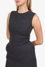 Bottega Veneta Grey Wool Hourglass Shift Dress Size 40