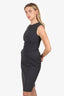 Bottega Veneta Grey Wool Hourglass Shift Dress Size 40