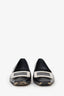 Roger Vivier Black Leather Square Toe Flats Size 8.5