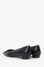 Roger Vivier Black Leather Square Toe Flats Size 8.5