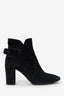 Roger Vivier Black Suede Heeled Ankle Boots Size 38.5