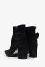 Roger Vivier Black Suede Heeled Ankle Boots Size 38.5