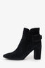 Roger Vivier Black Suede Heeled Ankle Boots Size 38.5