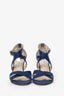 Jimmy Choo Blue Lizard Strappy Heels Size 39.5