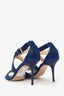 Jimmy Choo Blue Lizard Strappy Heels Size 39.5