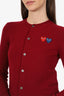 Comme des Garcons Burgundy Wool Cardigan Size M