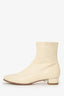 By Far Cream Low Heel Booties Size 39