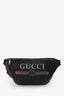 Gucci Black Leather Web Belt Bag
