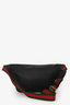 Gucci Black Leather Web Belt Bag