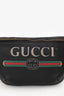 Gucci Black Leather Web Belt Bag
