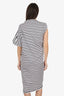 Junya Watanabe Comme des Garcons Black/White Asymmetric Stripe Dress Size L