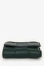 Bottega Veneta Dark Green Leather Cassette Trifold Wallet