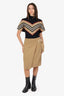Ganni Brown Belted Wrap Skirt Size 44