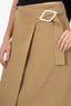 Ganni Brown Belted Wrap Skirt Size 44
