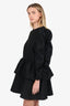 Stella Nova Black Tiered Puff Sleeve Dress Size 40