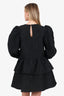 Stella Nova Black Tiered Puff Sleeve Dress Size 40