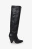 Reiss Black Leather Knee High Boots Size 37