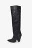 Reiss Black Leather Knee High Boots Size 37