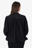 Palmer Harding Black Bubble Hem Long Sleeve Blouse Estimated Size S